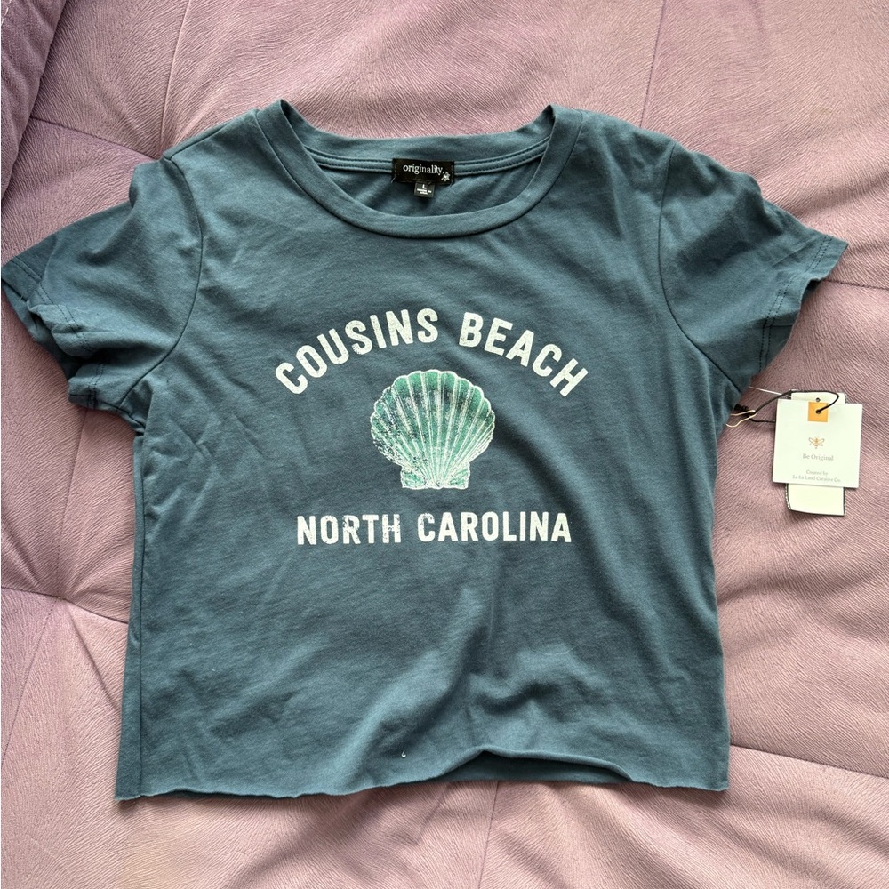 be original la la land creative co Kids Blue Graphic Tee girls sz L new
